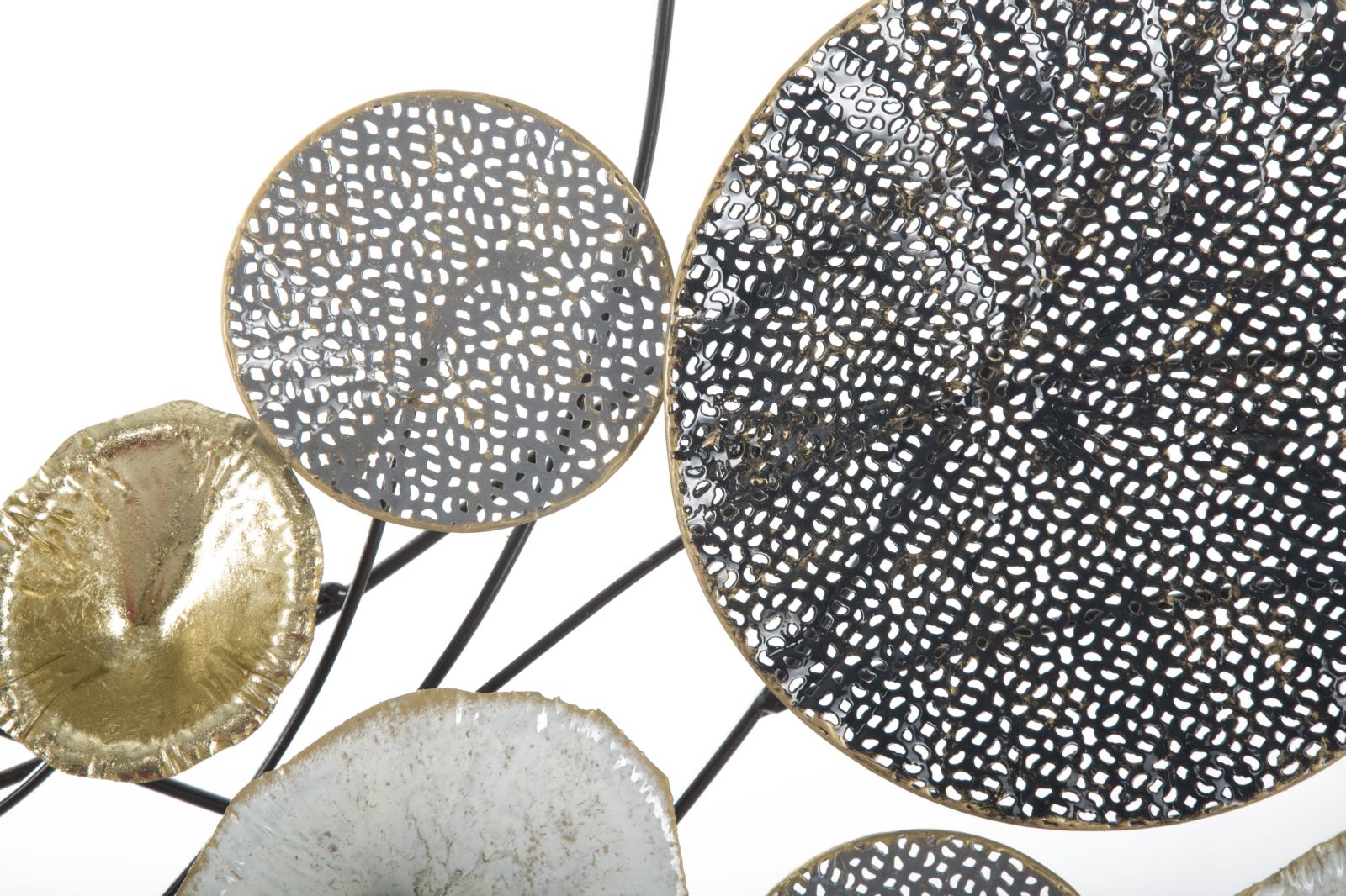 Modern Grid Wanddecoratie Metaal 135×69 cm