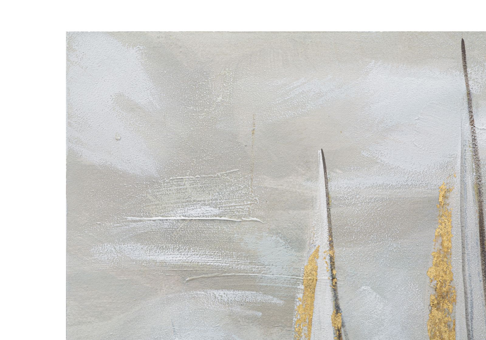 Nautical Schilderij Gouden Zeilboot 100×80 cm