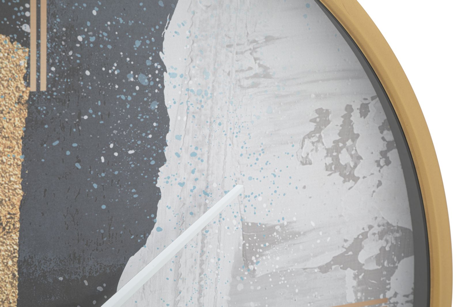 Wandklok Art Blue Rond Abstract 60 cm