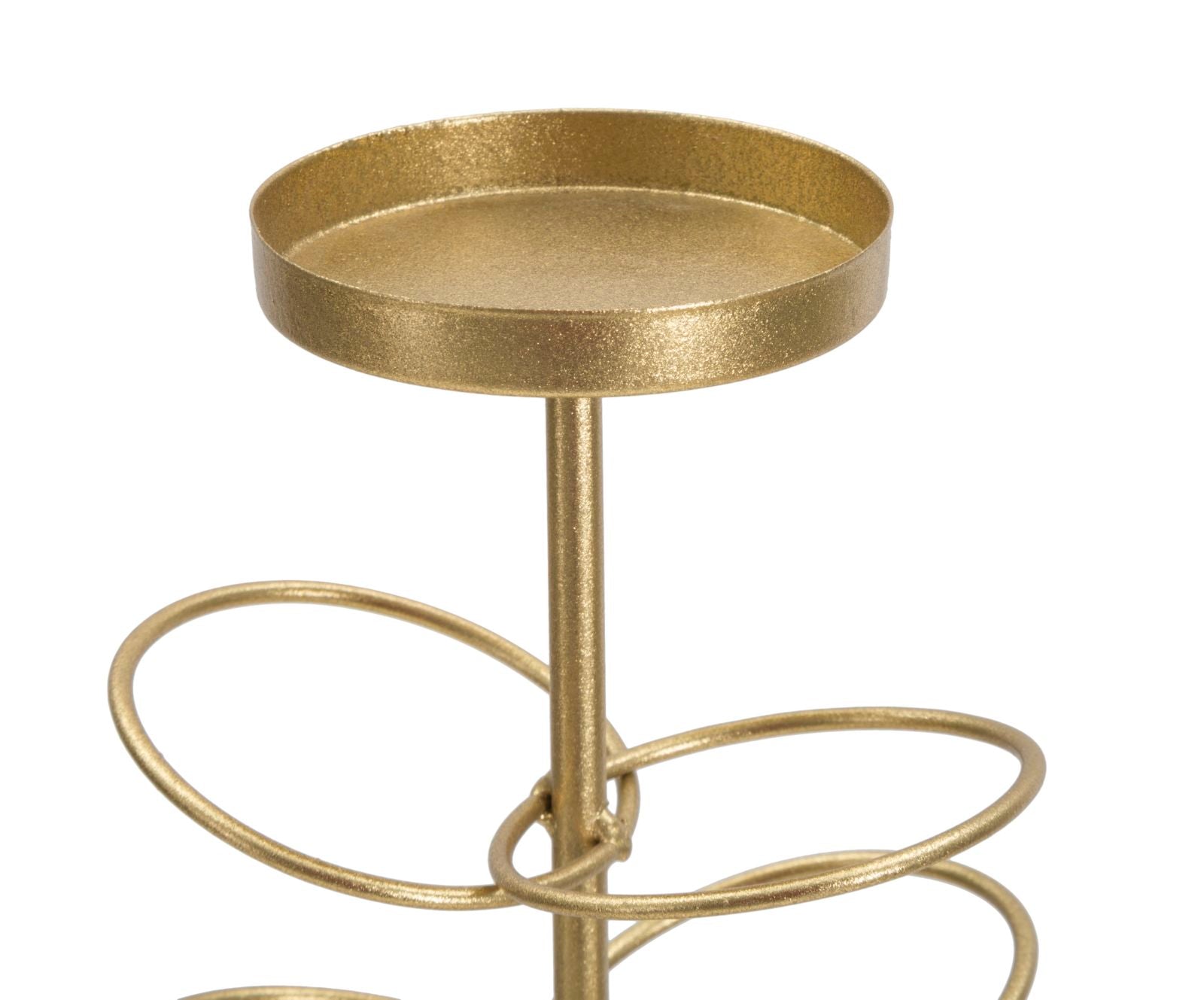 Rings Kandelaar Goud Metaal Marmer 14×46 cm