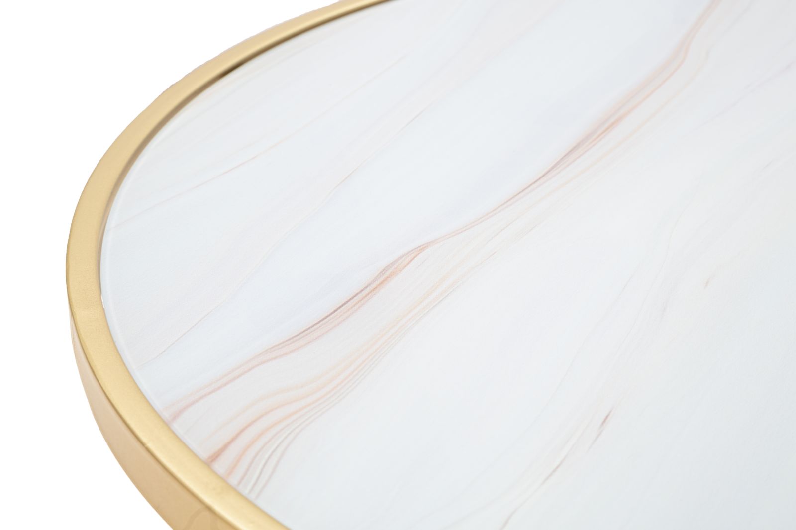 Opulentia Bijzettafel Rond Goud Marmer