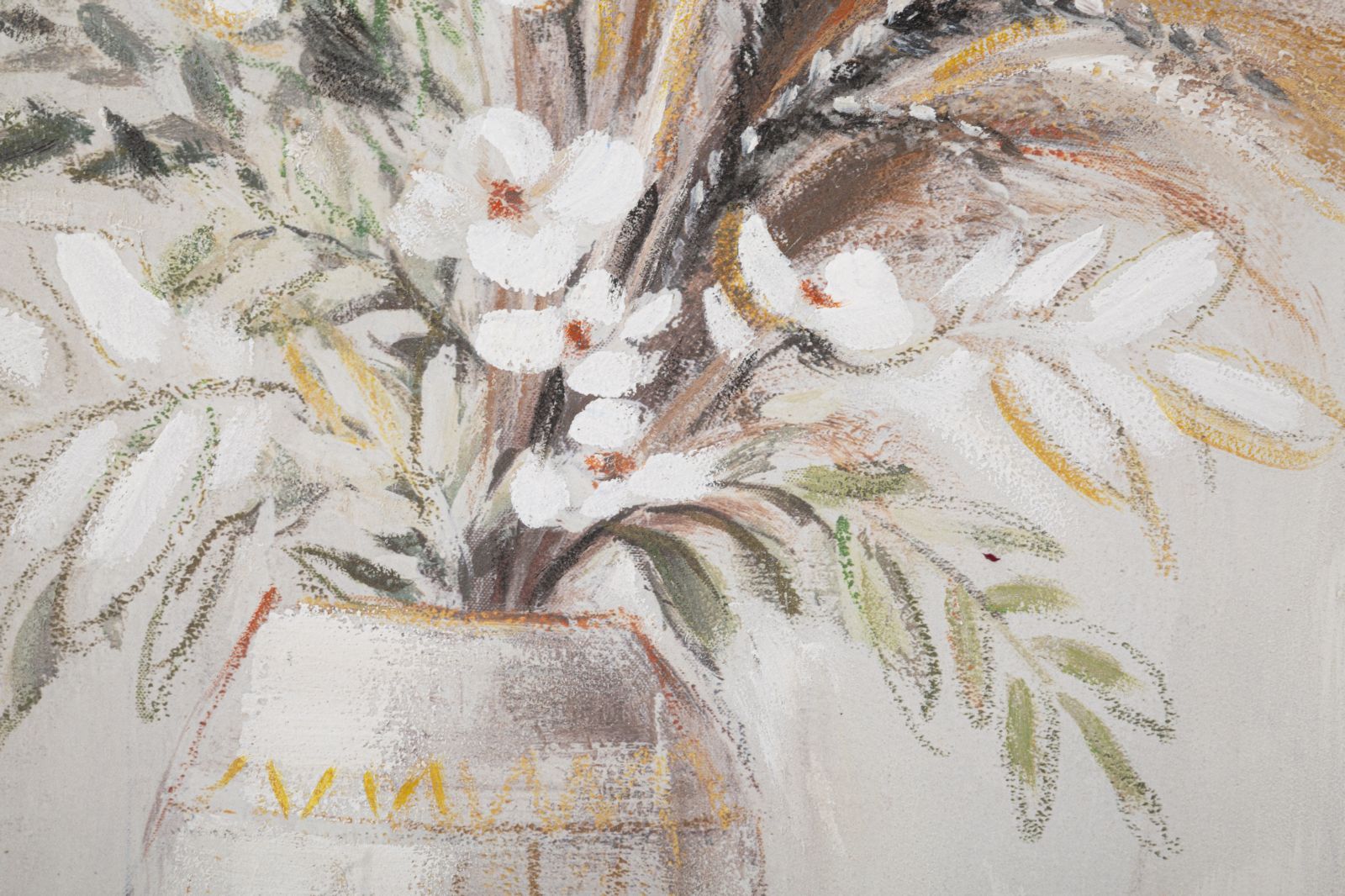 Kunstwerk ‘Floral Serenity’ Handgemaakt Canvas