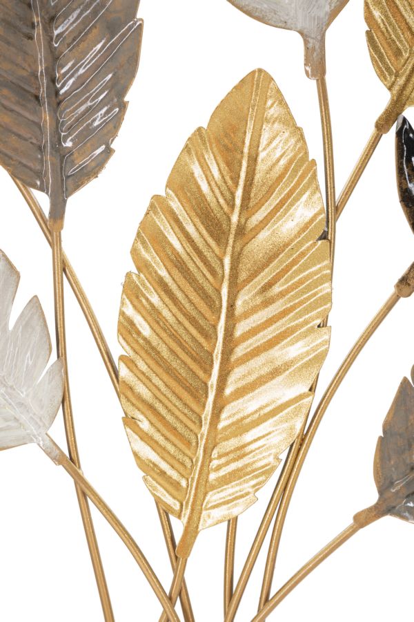 Palmy Wanddecoratie Goud Bladeren 73×93 cm