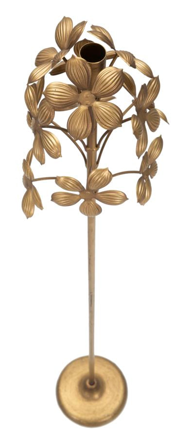 Kaarsenhouder Flowy Hoog Metaal Goud 17×93 cm