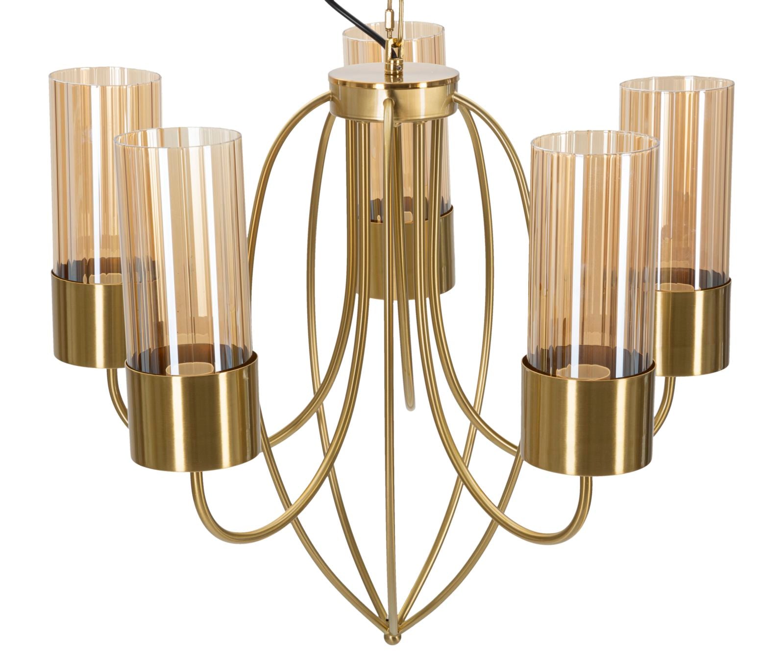 Versailles 5-Lichts Plafondlamp Goud Metaal Glas 80×103 cm