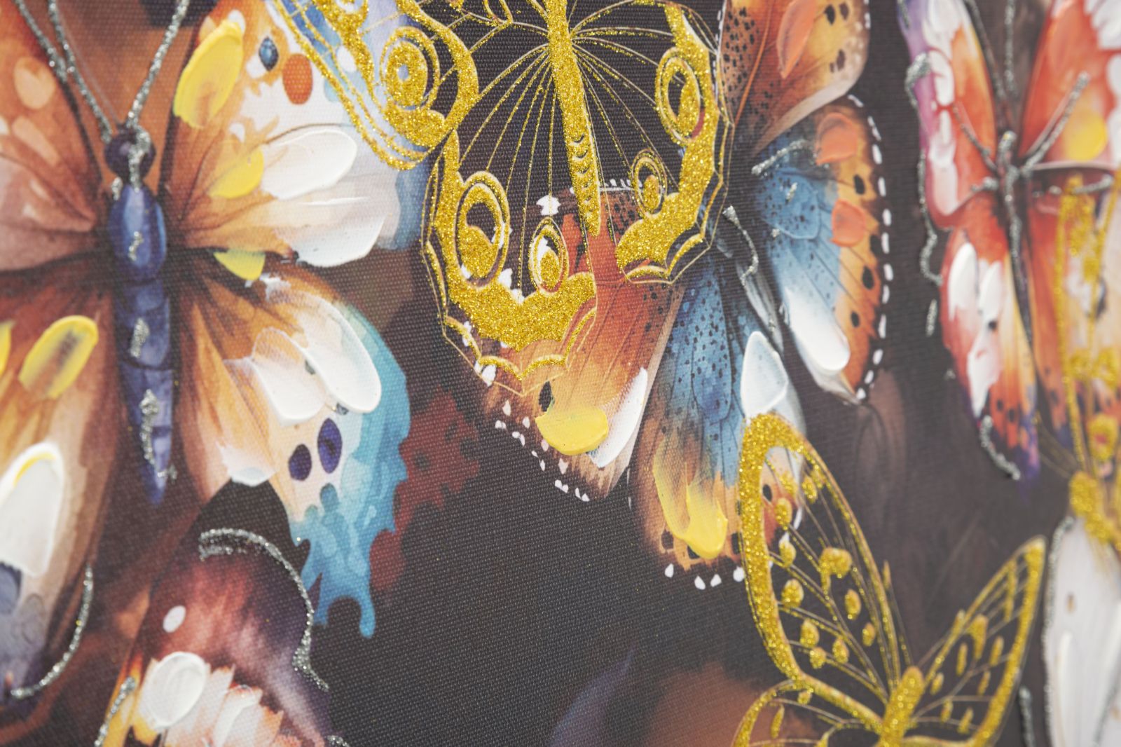 “Butterfly Elegance” Schilderij Links Goud