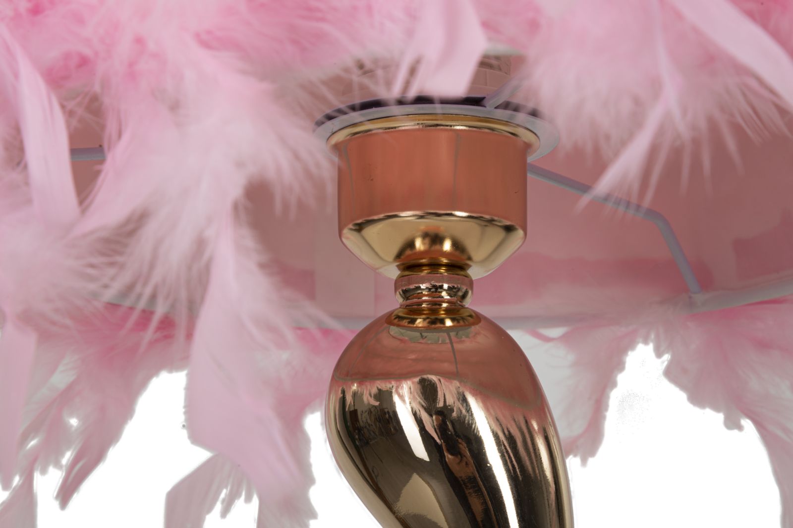 Tafellamp Cart Goud Roze Veren Ø 25×47 cm