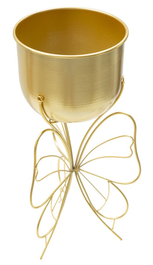 Vaashouder Farfy Goud Metaal Vlinder Ø 22×45 cm